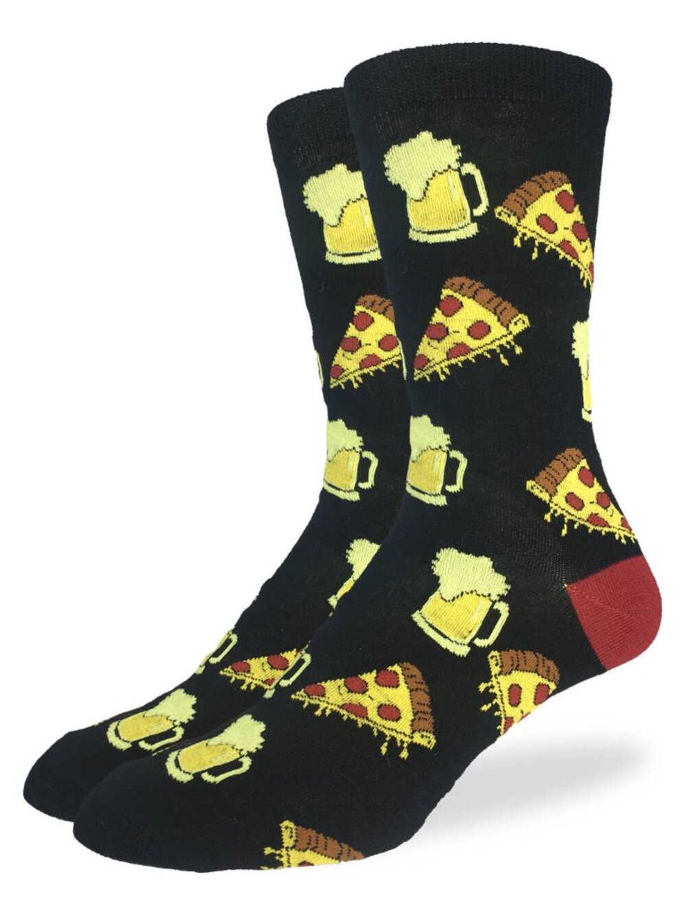 Men's Good Luck Sock Crew Socks | Beer & Pizza Socks | NWT